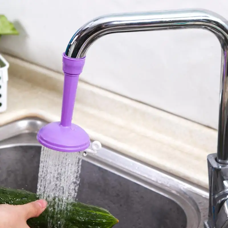 

360 Degree Rotatable Faucet Adapter with Rubber Connector Tap Nozzle Splash Water Saving Kitchen Faucet Accessories