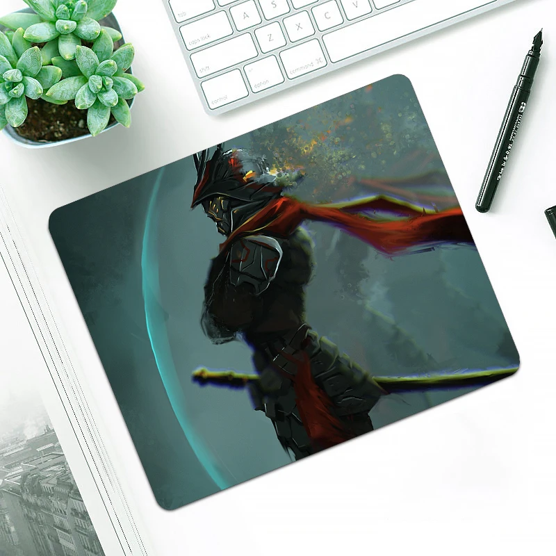 Коврик для мыши и шлема с японской маской самурайского воина игровой Настольный