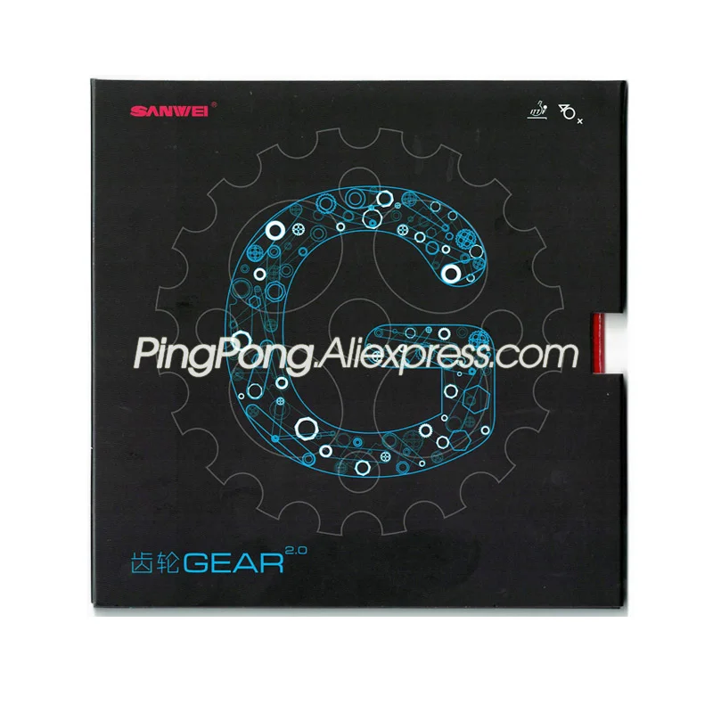 

Резиновая губка для настольного тенниса SANWEI GEARS 2,0/GEAR 2,0 (Backhand Counter-attack)