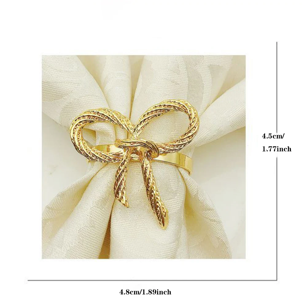 

Napkin Rings High-quality Cute Bow Pattern Napkin Ring For Bar Restaurant Christmas Party Dinner Valentine's Day Decoration