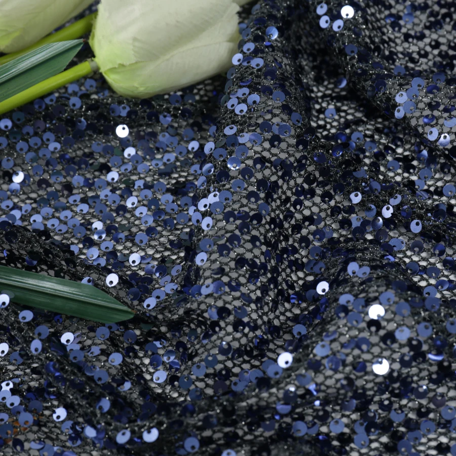 5 ярдов трехмерная рыбья шкала вышивка ткань новая Блестки с блестками и вышивкой