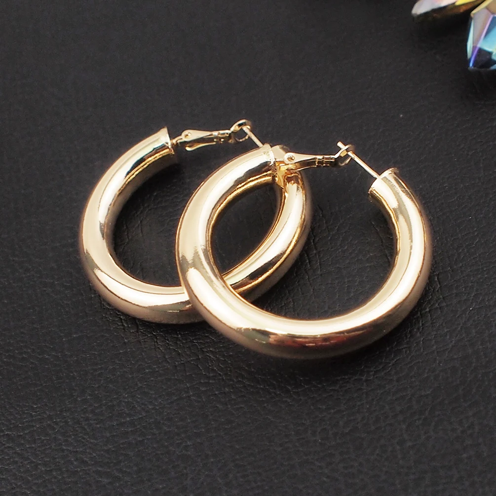 Женские серьги-кольца из меди диаметр 40 мм | Украшения и аксессуары