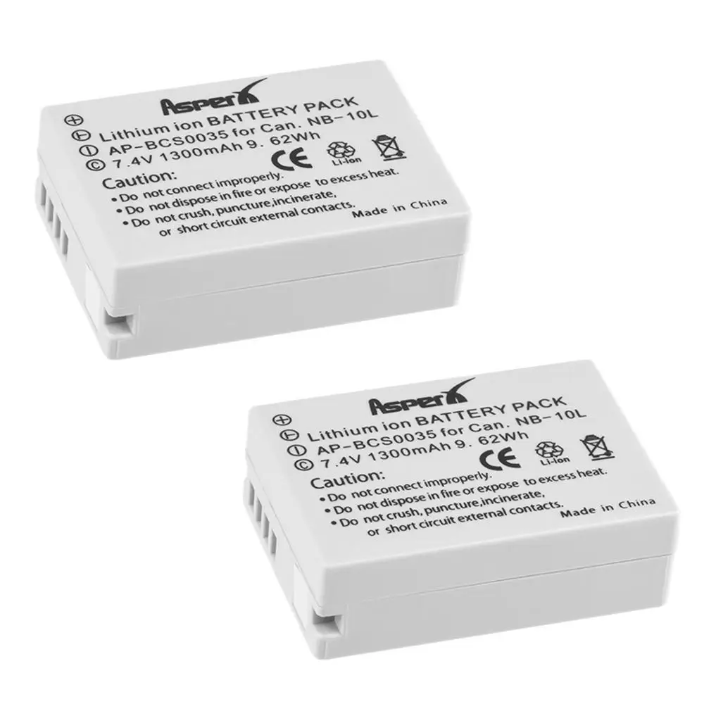 

2Pc 1300mAh NB 10L NB10L NB-10L Bateria Battery for Canon SX40 HS SX40HS SX50 HS SX50HS G1 X G1X G15 G16 SX60 HS G3X Camera