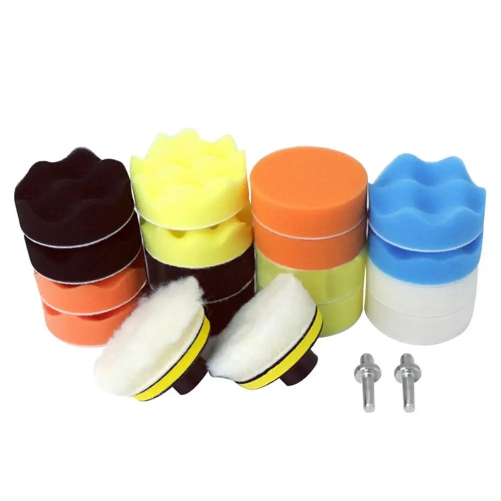 

22Pcs 3 Inch Car Foam Drill Polishing Pads Kit Auto Buffing Sponges Polisher