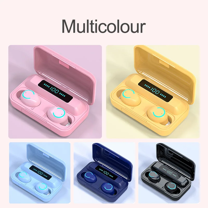 

bluetooth headphones 5.0 Earphones 9D Stereo Sports Earbuds Headsets With Microphone TWS 2200mAh Charging Box Wireless Headphone