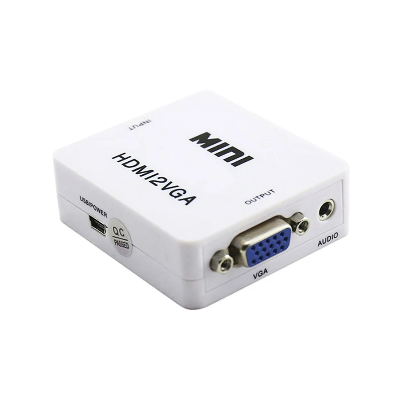 Mini HDMI-compatible to VGA Adapter HD2VGA AV2HD With Audio Converter Digital Analog AV/CVBS L/R 1080p For PC Laptop HDTV | Электроника