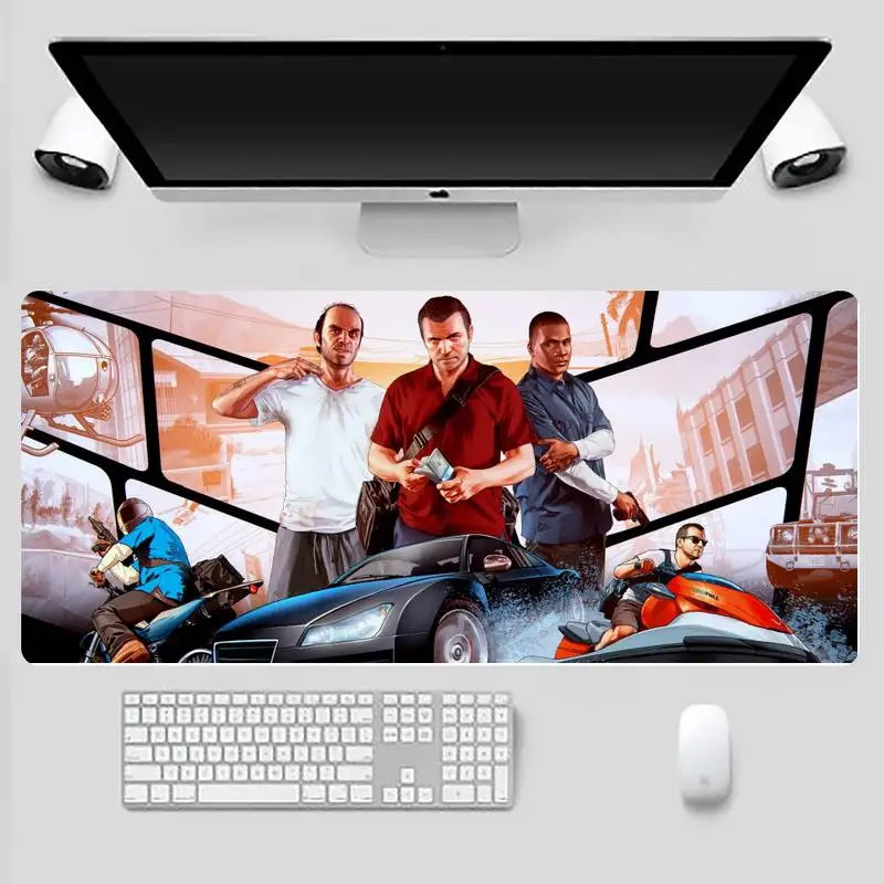 

COOL DIY GTA gaming Beautiful Anime Mouse Mat Desk Table Protect Game Office Work Mouse Mat pad X XL Non-slip Laptop Cushion