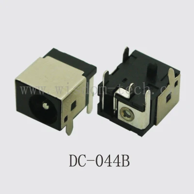 Free shipping 10pcs/lot DC power jack (PJ044)PIN1.7/2.0/2.5*O.D.5.5 DIP 6pin connector DC-044B