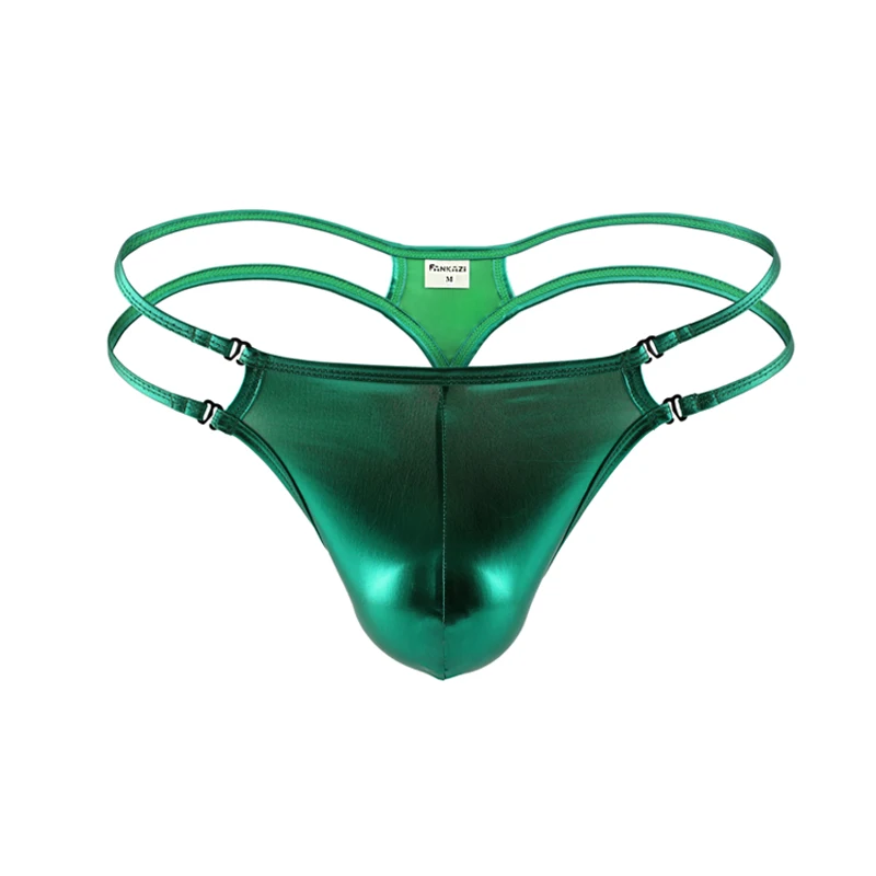 Стринги сексуальные мужские G String Penis Pouch искусственная кожа трусики для геев