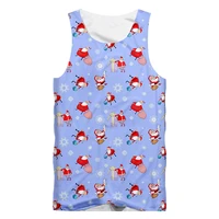 ifpd eu size christmas mens new 3d printed santa claus gift best selling tank top 6xl personality plus size xmas party vest