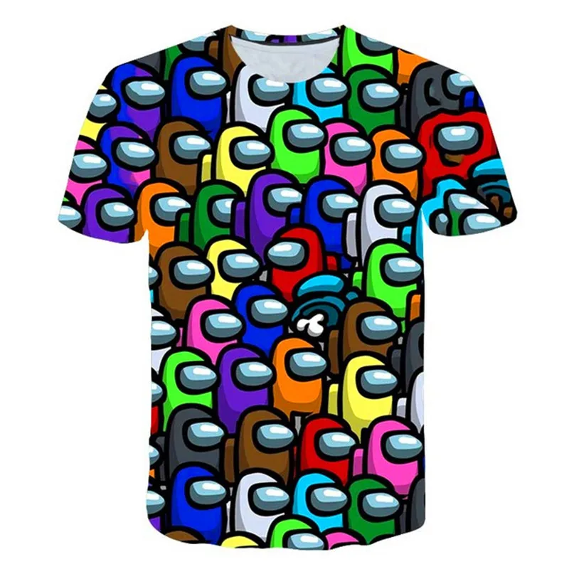 

4 Game 5 Among Us boys T Shirt 2021 Funny Summer children Cartoon 7 T-shirt Impostor 8 Graphic Tees Hip Hop kids Tops 10Years