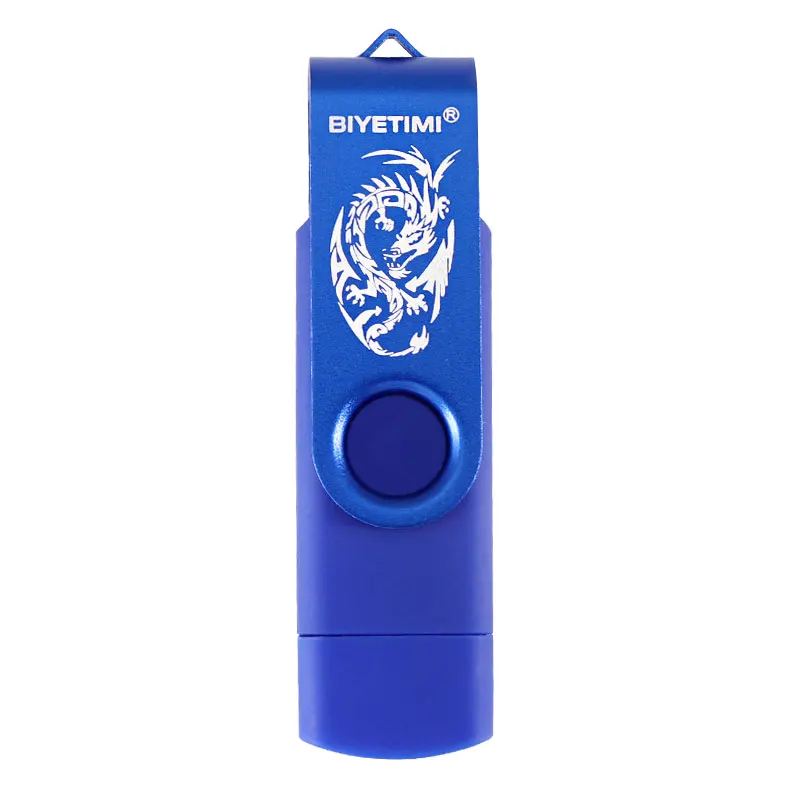 Usb флеш-накопитель Biyetimi the dragon, реальная емкость, 16 ГБ, 32 ГБ, 64 ГБ, 128 ГБ, флеш-накопитель Usb 2,0 для andriod - Цвет: Blue
