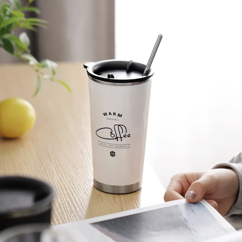400ML Double Wall Stainless Steel Coffee Mug Thermos Cup Thermal Vacuum Flasks Insulated Cup Tea Milk Travel Water Bottle