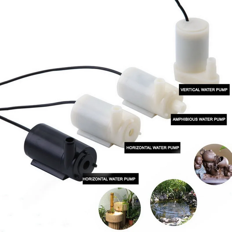 DC 5В USB низкая Шум микро погружной и амфибия Моторный насос водяной 3/4.5V 80 100L/H