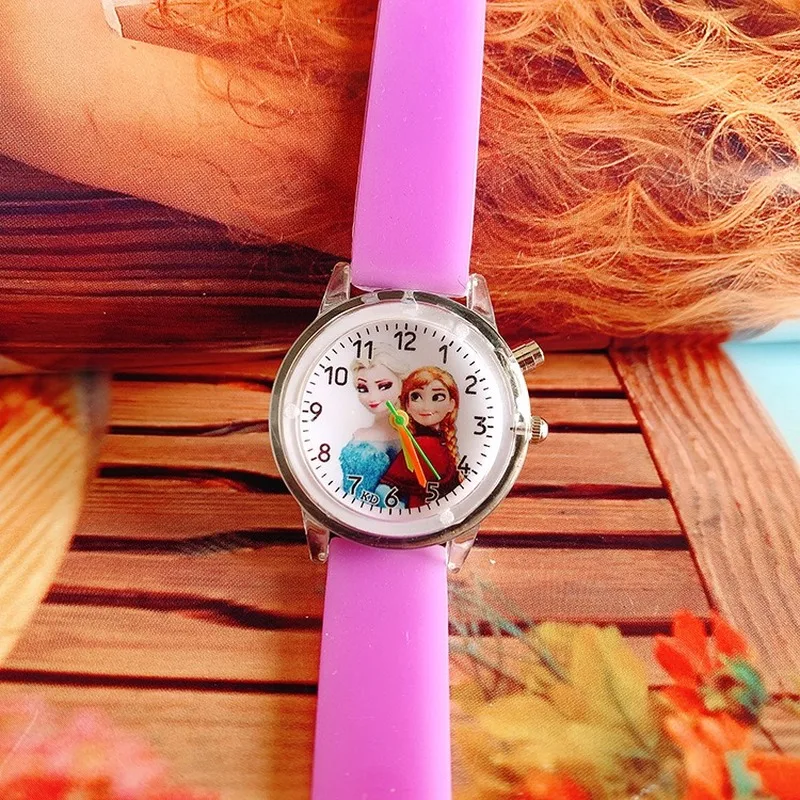 

Flashing aisha night light silicone band cartoon children's watch girl luminous quartz watch