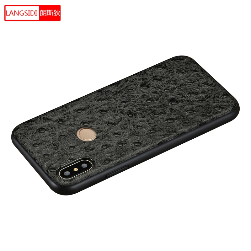 Чехол из натуральной кожи с узором страуса для Xiaomi mi 8 8SE 9se A2 x 2S 6 max 3 Red Note 7 pro защита