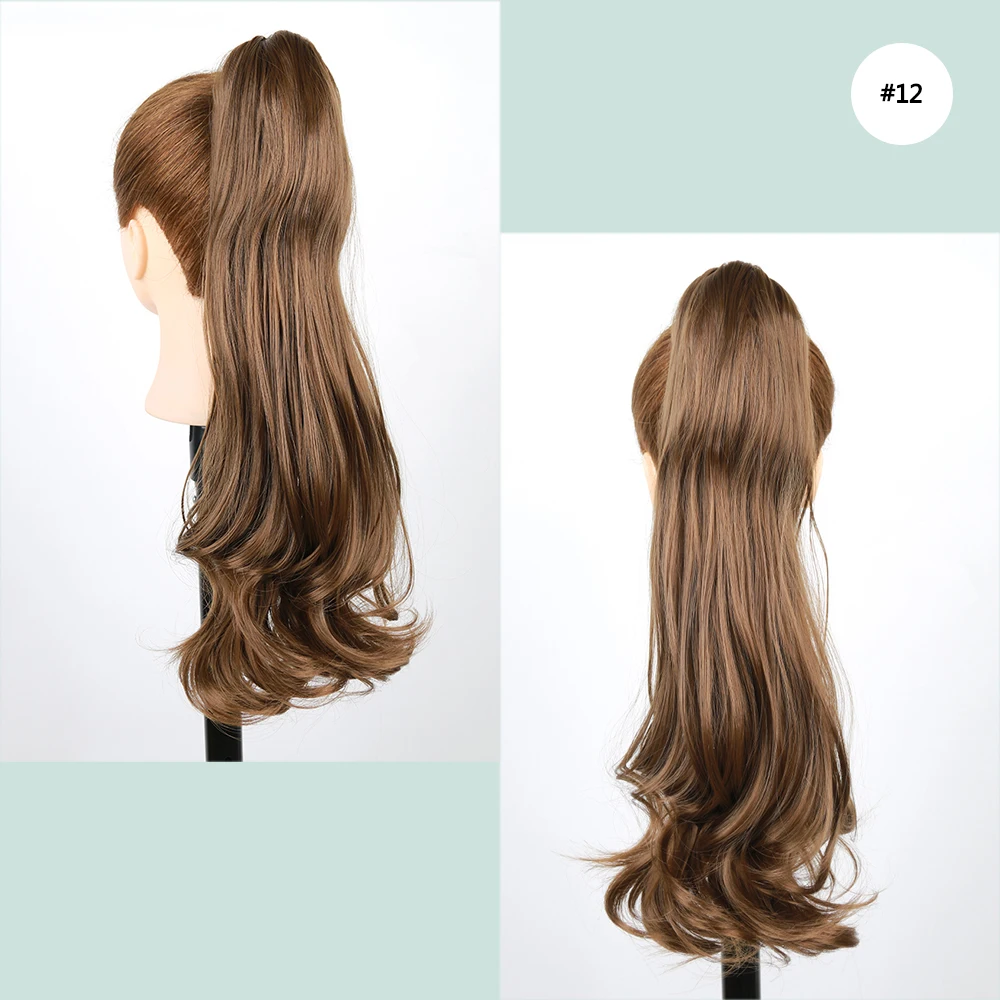 Длинные Волнистые коготь клип в конский хвост блонд наращивание волос