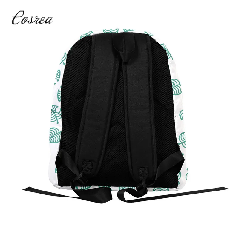 

Game Cosplay Animal Crossing Backpack Accessories Leaf Print Bag Tom Nook Isabelle School Bags Mochila Feminina Knapsack Gifts