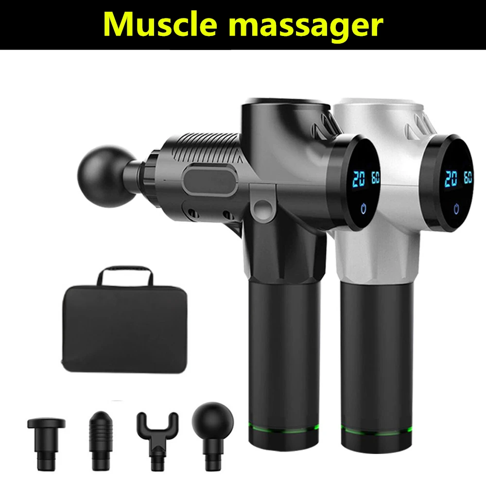 Массажер электрический с ЖК дисплеем для расслабления мышц|Fascia чехол пистолет| |