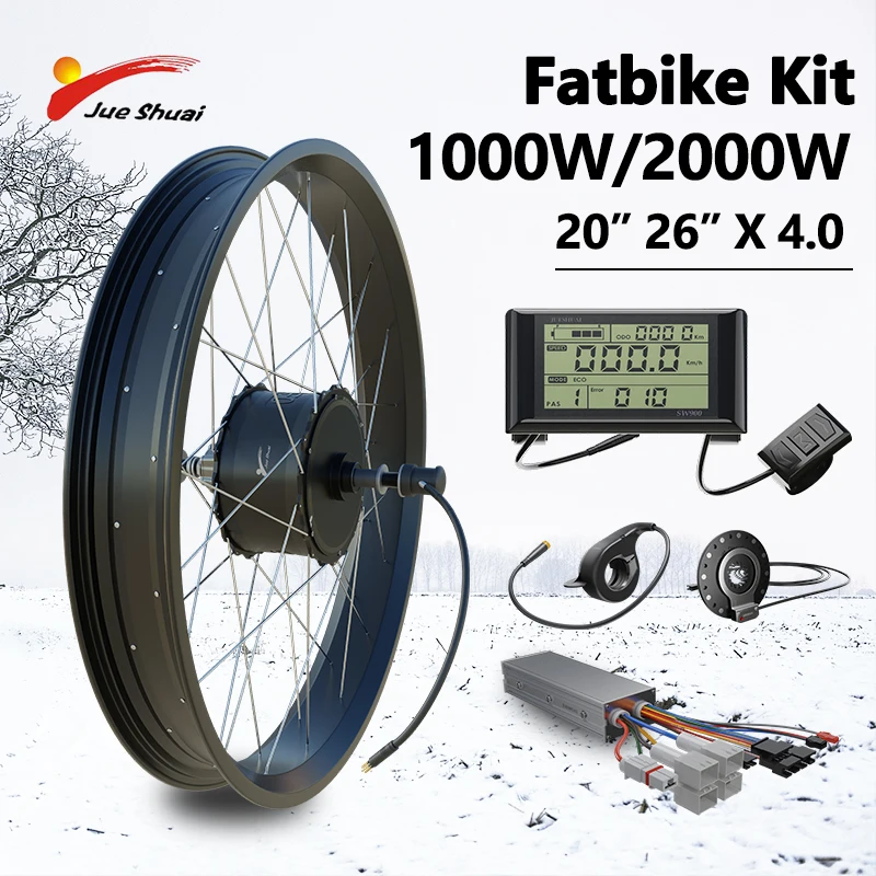 

Фэтбайк, 48 В, 1000 Вт/2000 Вт, фэтбайк, диаметром 20 дюймов, 26 дюймов, фэтбайк, набор для самостоятельной сборки, фэтбайк с бесщеточным Мотором