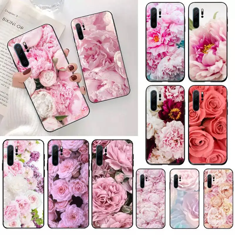 

Flower Rose Peony Colorful Phone Case For Huawei honor Mate 10 20 30 40 i 9 8 pro x Lite P smart 2019 nova 5t