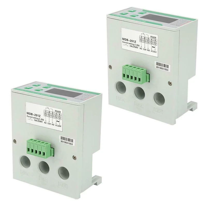 AC220V 2-99A LED Overload Phase Loss Motor Protection Relay Digital Electric Protector | Инструменты