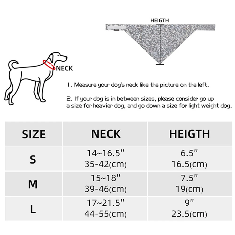 Светоотражающий шейный платок для собак цветной шарф безопасный ночной ремень