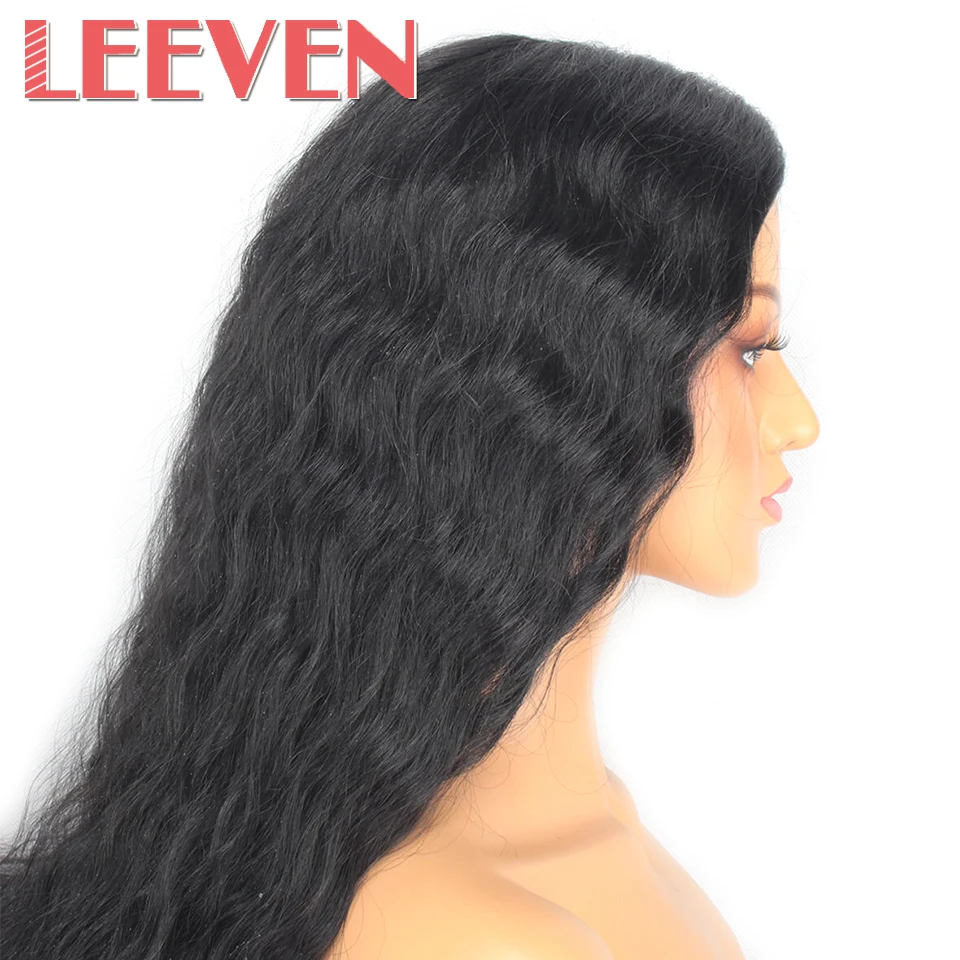 Leeven Synthetic Lace Front Wig Black Water Wave Wigs For Woman Long Hair Wigs Black Brown 613 Blonde Wig Cosplay Hair
