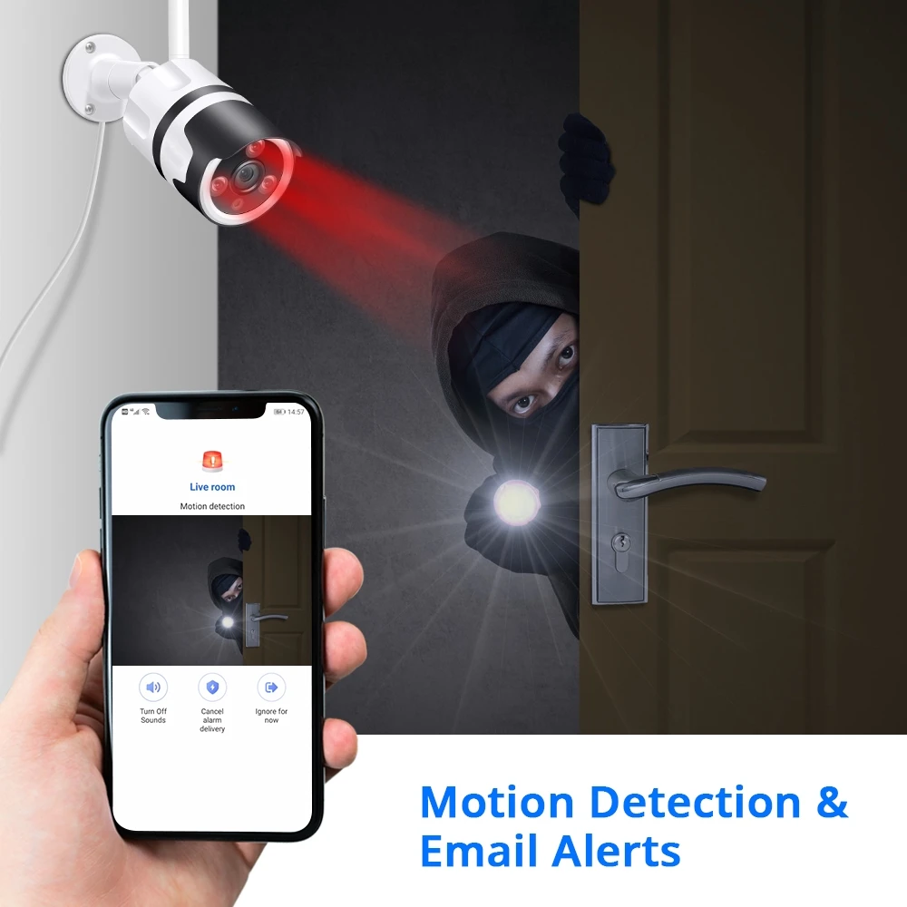 WakeView 1080P 2.0MP IP камера беспроводная Wi-Fi цилиндрическая камера наружная Водонепроницаемая HD ночного видения IR Cut TF карта безопасности дома