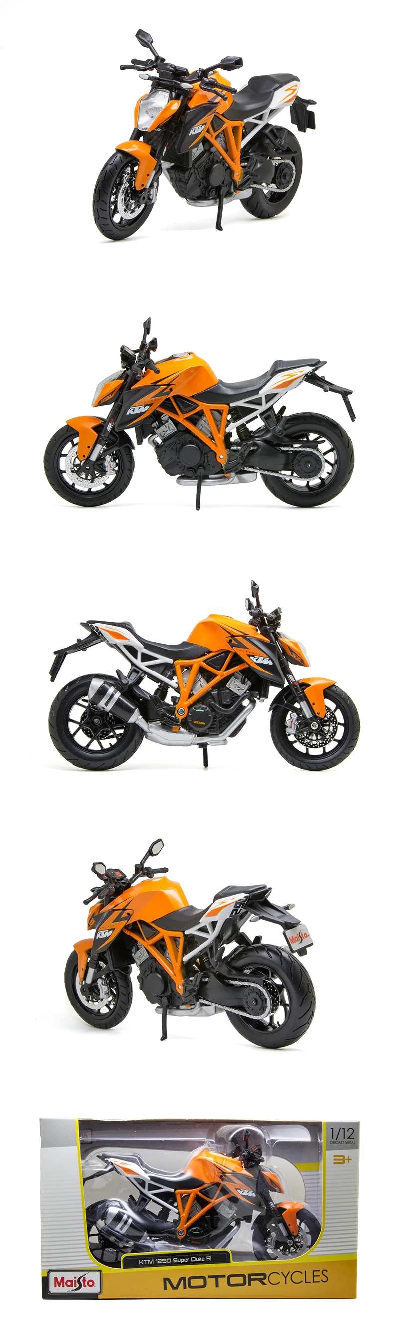 MAISTO KTM 1290 SUPER DUKE R модель мотоцикла 1:12 Масштаб литой металлический велосипед миниатюрная гоночная игрушка для коллекции подарков