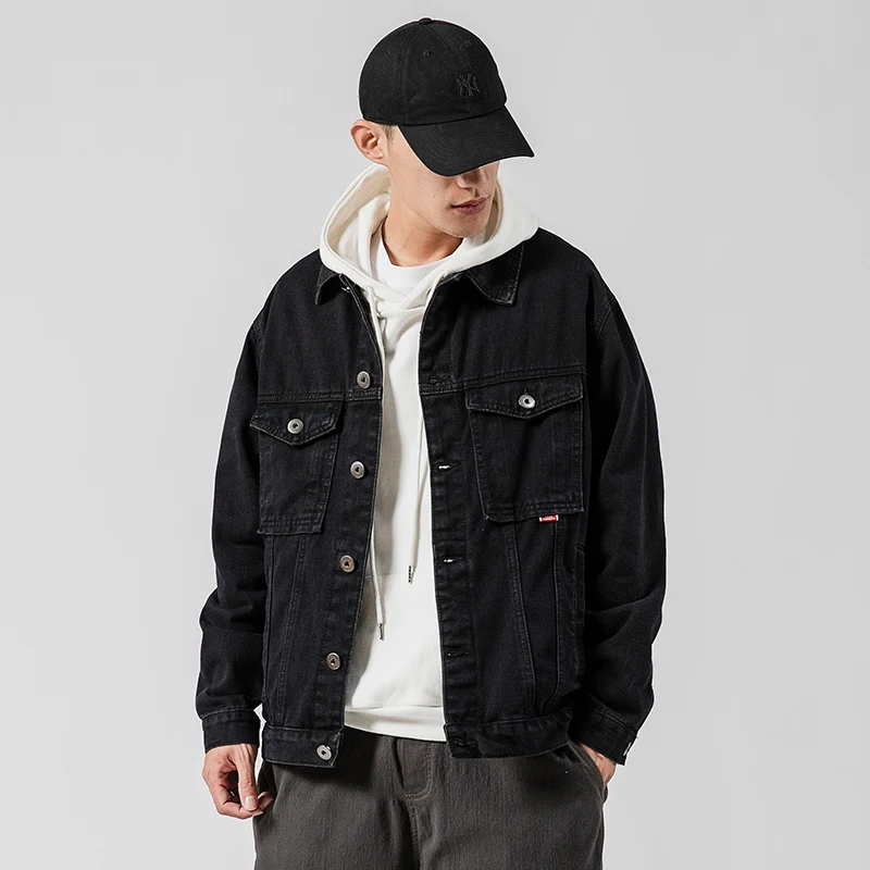 

2021 spring and autumn new men's denim jacket coat retro denim clothes street casual pilot plus size men's fashion trend coat
