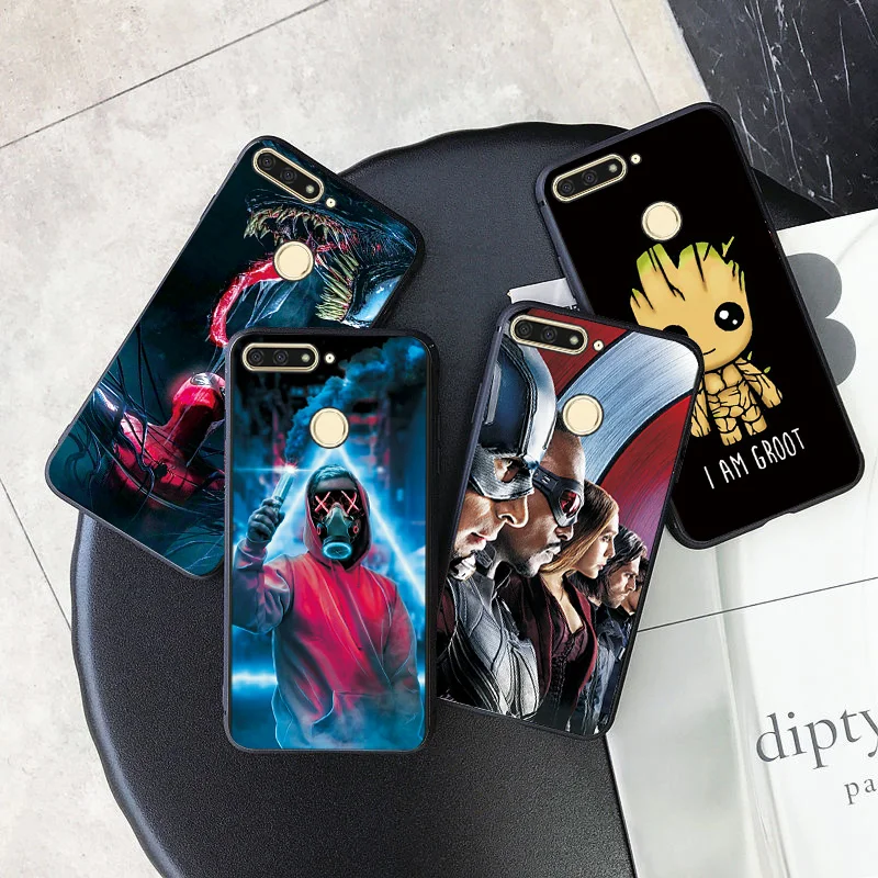 Чехол для huawei Honor 7A Pro чехол s Hero Marvel чехол для телефона Honor 7A 5,45 7C Россия 5,7 черный чехол ТПУ для huawei Y5 Y6Prime