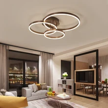 Modern coffee Circle LED Ceiling Lamp for Bedroom Study Living Room Kitchen Indoor lighting Decoration Home Lights Fixtures