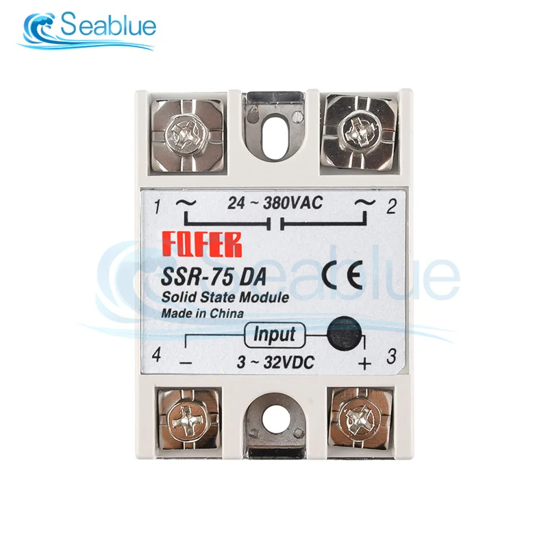 SSR-10DA/25DA/40DA/50DA/60DA/75DA/100DA твердотельное реле постоянного тока Однофазное