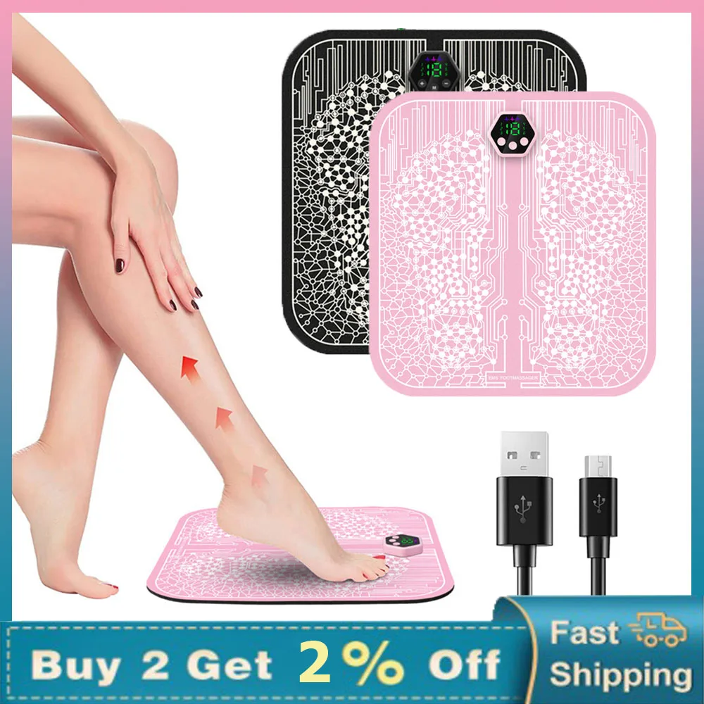 

EMS Foot Massager Pad Mat Tens Unit Stimulation USB Charging Improve Blood Circulation Relieve Ache Pain Slim Leg Health Care
