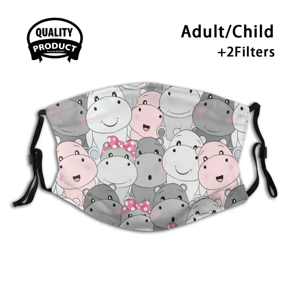 Маска для лица бесшовная многоразовая моющаяся с фильтром и узором | Аксессуары