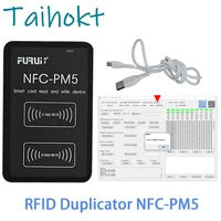 nfc pm5 smart card reader 13 56mhz cuidfuid sticker writer rfid key duplicator 125khz badge copier ic id tag clone programmer