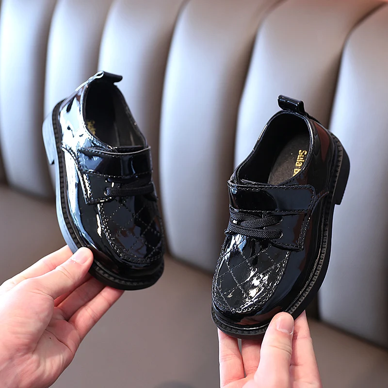 

Boys Vintage Shoes New Spring Autumn British Children Girls Pu Performance Danceing Princess Leather Shoes Kids Boy Sneakers