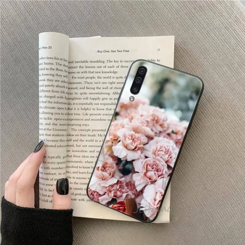 

Beautiful flower carnation gods Phone Case For Samsung galaxy S note 7 8 9 10 20 fe edge A 6 10 20 30 50 51 70 lite plus Funda