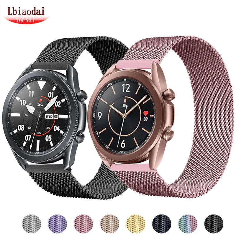 Ремешок магнитный для Samsung Galaxy watch Active 2/3 45 мм/46 мм/42 мм Gear S3 Frontier 20 22 браслет Huawei
