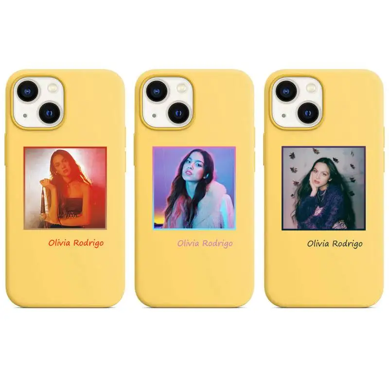 

Olivia Rodrigo Sour Singer Phone Case Yellow Color For iPhone 13 12 11 X XR XS Mini Pro Max 6 7 8 Plus Coque Funda Shell Cover