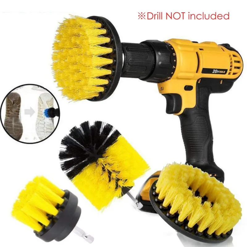 

Electric Drill Brush Kit Plastic Round Cleaning Brush For Carpet Glass Car Tires Nylon Brushes Scrubber Drill