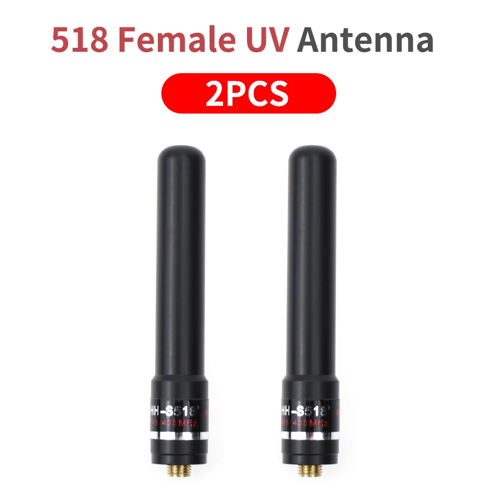 2 шт. SMA-Женская Двухдиапазонная стандартная антенна подходит для Baofeng стандарта V2