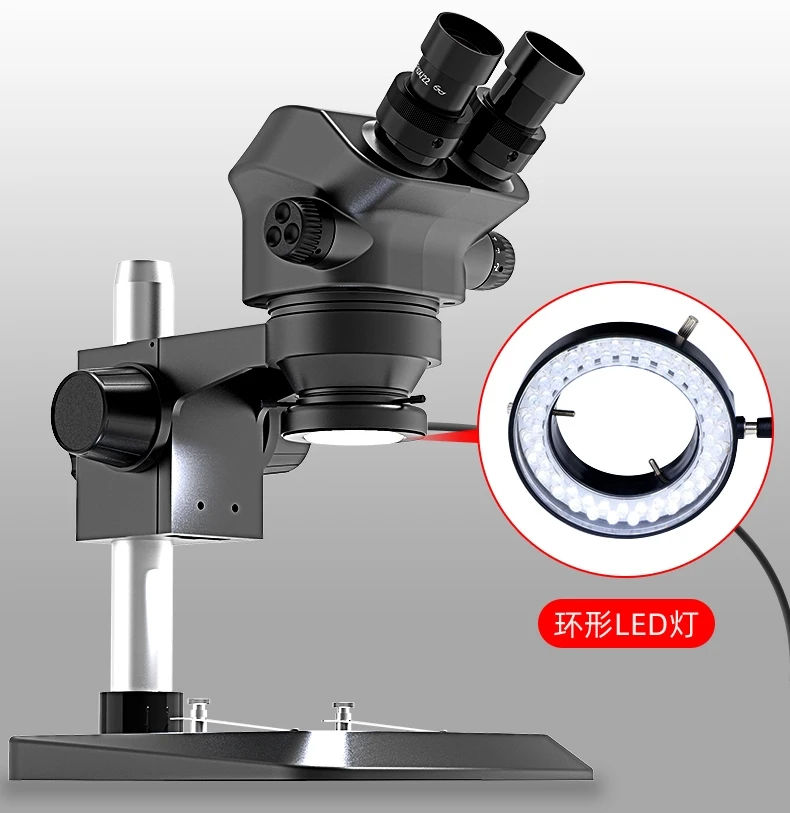 kalliwei 0750 black metal base electronic repair microscope 7 50x triocular stereo microscopefor mobile phone repair free global shipping