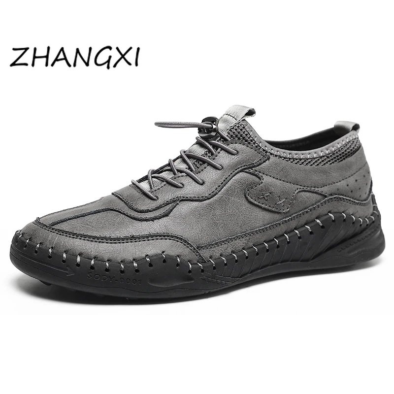 

Classic Men Casual Shoes High Quality Leather Men Loafers Flat Spring Autumn Mans Moccasins Shoes Breathable Men's Flats Shoes