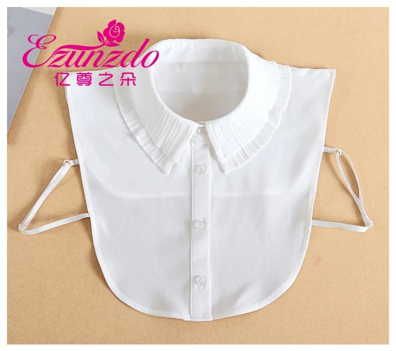 Съемный ненастоящий ошейник куртка с лацканами Топ Женская ткань хлопок черный