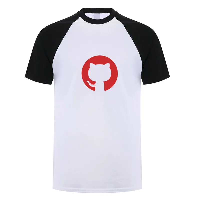 White black Sleeve Футболка Github программатор программа ape Программирование гиковская рубашка футболка с короткими рукавами LH-149 - Цвет: White black Sleeve