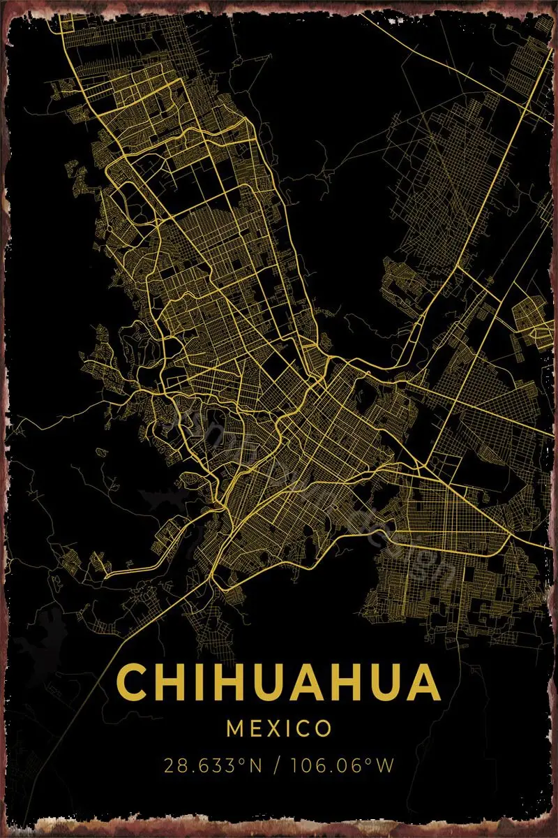 

Декор для комнаты Чихуахуа из Мексики, Ретро винтажный металлический знак, жестяные таблички, Настенный декор для искусства, мужская пещера...