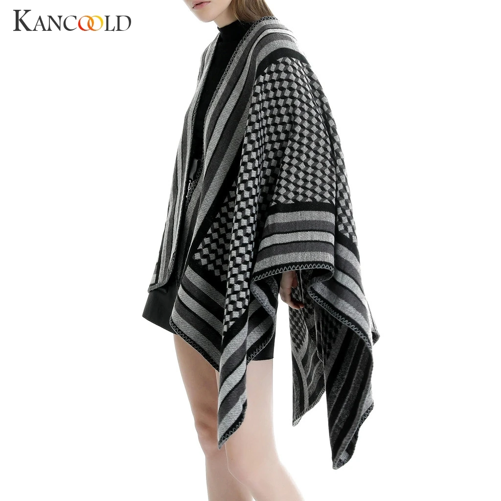 KANCOOLD coats URBAN GYPSY Winter Knitted Sweater Coat Cashmere Capes Shawl Cardigans fashion and jackets women 2019Sep2 | Женская
