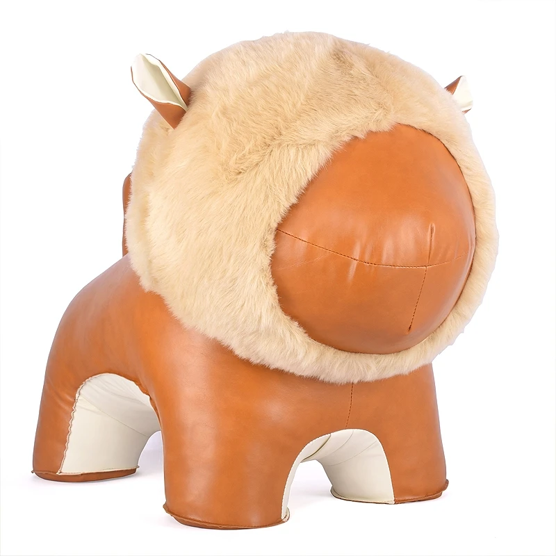 

LARGE LION STOOL Microfiber Leather Surface A Special Furniture For Your Home Decoration